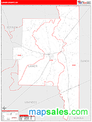 Lanier County, GA Zip Code Wall Map