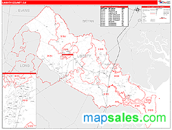 Liberty County, GA Zip Code Wall Map