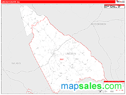 Lincoln County, GA Zip Code Wall Map