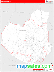 Lumpkin County, GA Zip Code Wall Map