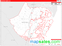 McIntosh County, GA Zip Code Wall Map