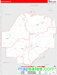 Macon County, GA Zip Code Wall Map
