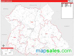 Madison County, GA Wall Map