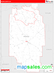 Marion County, GA Zip Code Wall Map