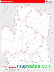 Meriwether County, GA Wall Map