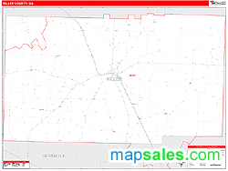 Miller County, GA Zip Code Wall Map