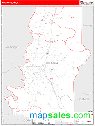 Murray County, GA Zip Code Wall Map