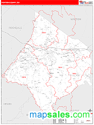 Newton County, GA Zip Code Wall Map