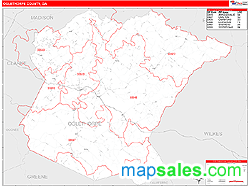 Oglethorpe County, GA Wall Map