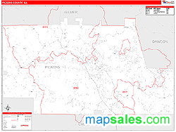 Pickens County, GA Wall Map