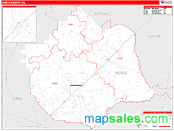 Pierce County, GA Zip Code Wall Map