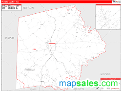 Putnam County, GA Wall Map