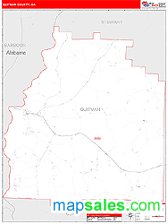 Quitman County, GA Zip Code Wall Map