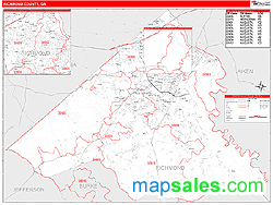 Richmond County, GA Zip Code Wall Map