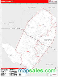 Rockdale County, GA Wall Map