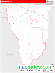 Seminole County, GA Zip Code Wall Map