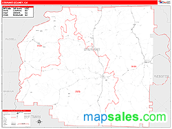 Stewart County, GA Zip Code Wall Map