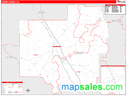 Turner County, GA Zip Code Wall Map