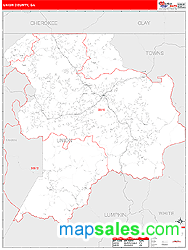 Union County, GA Zip Code Wall Map