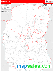 White County, GA Zip Code Wall Map