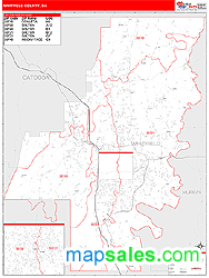 Whitfield County, GA Zip Code Wall Map