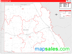 Wilcox County, GA Zip Code Wall Map