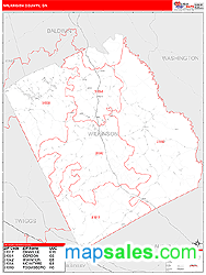 Wilkinson County, GA Wall Map