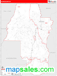 Adams County, ID Zip Code Wall Map