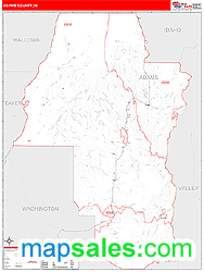 Adams County, ID Wall Map