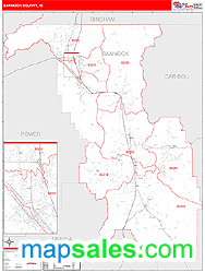 Bannock County, ID Zip Code Wall Map