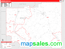 Benewah County, ID Zip Code Wall Map