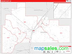 Bingham County, ID Wall Map