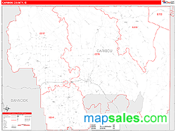 Caribou County, ID Zip Code Wall Map