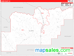 Clark County, ID Zip Code Wall Map