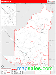 Elmore County, ID Zip Code Wall Map