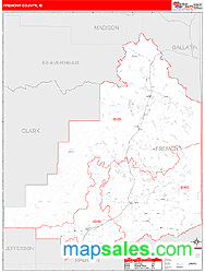 Fremont County, ID Zip Code Wall Map