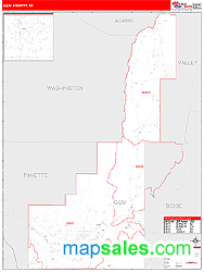 Gem County, ID Zip Code Wall Map