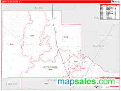 Jefferson County, ID Wall Map