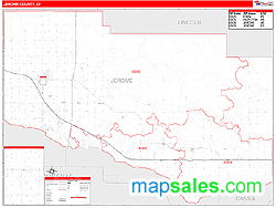 Jerome County, ID Zip Code Wall Map