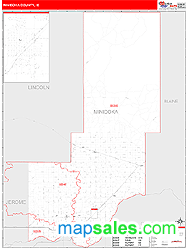 Minidoka County, ID Zip Code Wall Map