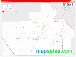 Oneida County, ID Zip Code Wall Map