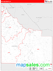 Owyhee County, ID Zip Code Wall Map