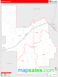 Power County, ID Zip Code Wall Map