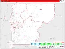 Valley County, ID Wall Map