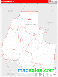 Washington County, ID Zip Code Wall Map