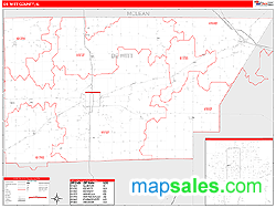 De Witt County, IL Zip Code Wall Map