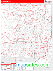 DuPage County, IL Zip Code Wall Map