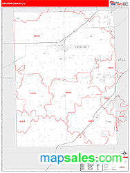 Grundy County, IL Wall Map