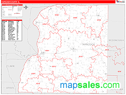 Hancock County, IL Wall Map