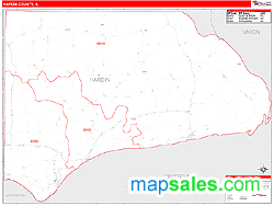 Hardin County, IL Zip Code Wall Map